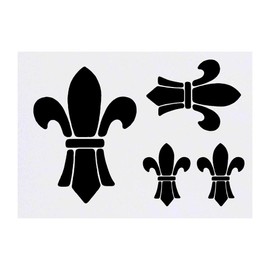 Azeeda 4 x 'Fleur-de-Lis' Temporäre Tattoos - Wasserfest, Hautfreundlich & Ungiftig · Transfers in Verschiedenen Größen (TO00005863)