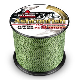 Ashconfish Braided Fishing Line-8 Strands Super Strong Fishing Wire 300M/328Yards 40LB-Abrasion Resistant Braided Lines-Incredible Superline-Zero Stretch-Superfine Diameter-Black and Yellow