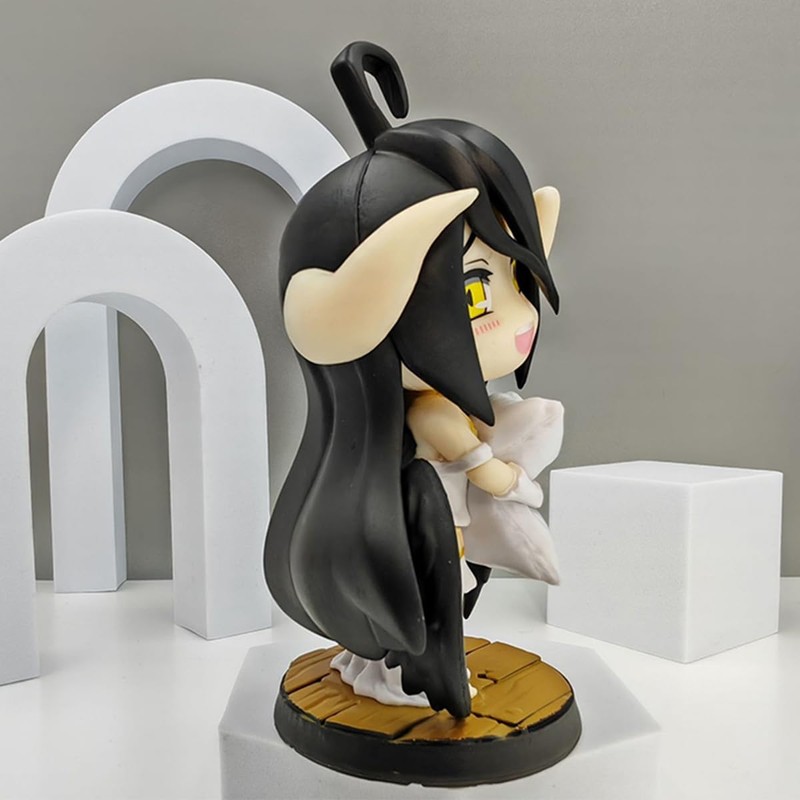 RZAHUAHU Albedo Figure Mini Overlord Anime Model 4.72in Girl Q-Version