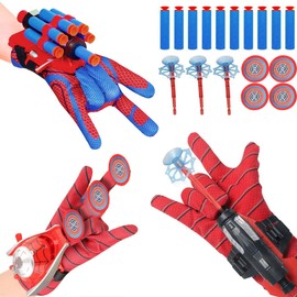 3 Sets Spider Web Shooters Hero Launcher Wrist Toy Set, Cosplay Launcher Gloves Hero Movie Launcher with Wrist Toy Funny Decorate Children Wrist Toy Set Funny Educational for Kids