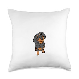 Cute Dachshund Stair Master Not Funny Tees Cute Dachshund Stair Master Not Funny Womens Throw Pillow, 18x18, Multicolor