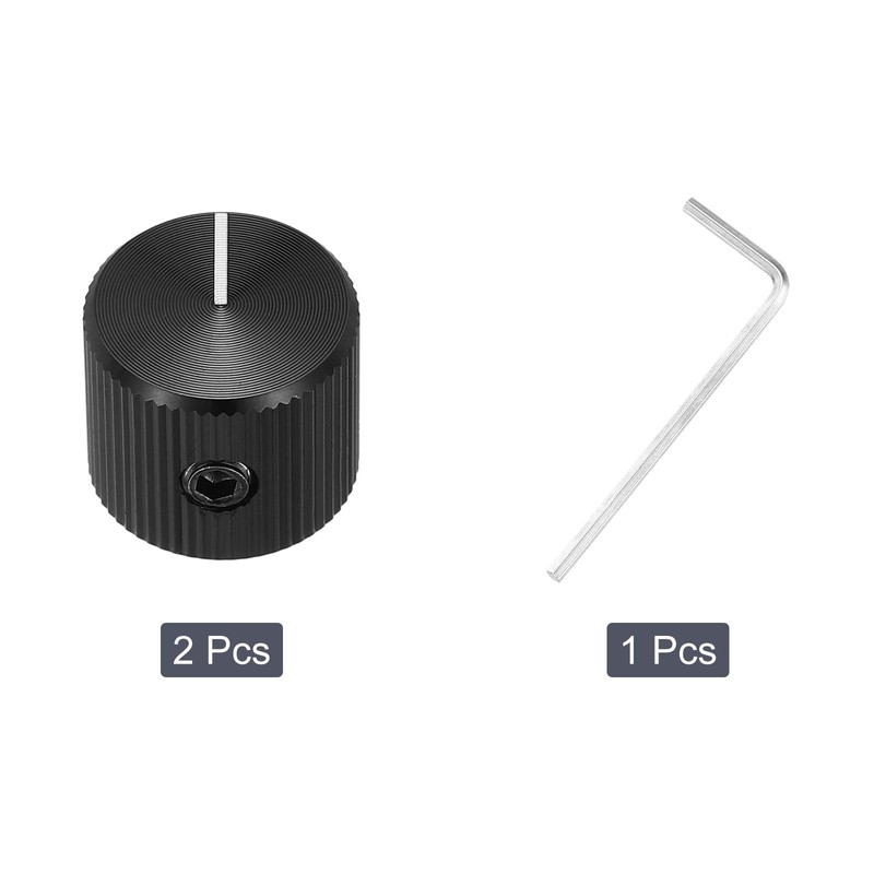 sourcing map 2PCS Guitar Knobs Metal, Volume Tone Control Dome