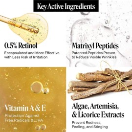 Evanatom Crema De Retinol Puro 0.5% Para El Rostro, 2%pepti Tipo de piel Todo tipo