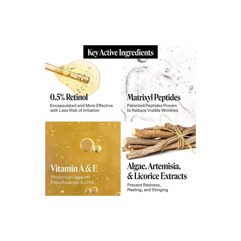 Evanatom Crema De Retinol Puro 0.5% Para El Rostro, 2%pepti