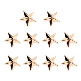 10 Pcs Gold Star Badge Star Pin Badge Pentagram Lapel Pin for Adults Boys Girls Veterans Day Themed Parties Gifts