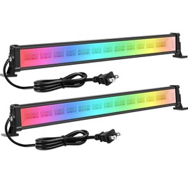 MEIKEE RGB Wall Washer Lights, 42W RGBCW Smart APP Waterproof LED Light Bar, Dimmable Flood Lights for Church Wedding Birthday Party Stage Lighting Christmas Decoration 2 Pack