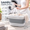 Collapsible Plastic Laundry Basket for Dirty Clothes Storage – Space-Saving