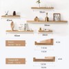 Gieanoo Floating Shelf, 30cm Solid Oak Wood Rustic Shelf Wall