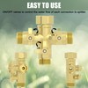 YANWOO Heavy Duty Metal 3 Way + Type Garden Hose