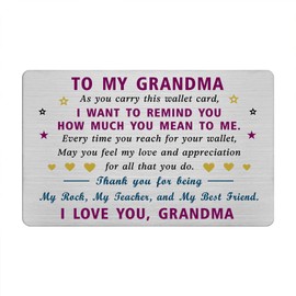 EE&YU Grandma Christmas Card Gifts - Grandma Birthday Gifts, I Love Grandma Gifts, Thank You Grandmother Present, Grandma Card from Grandson Granddaughter