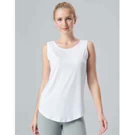 5 Pack Wide Straps Womens Workout Tank Tops, Athletic Sleeveless Shirts for Women, Ladies Exercise Tops for Yoga Tennis (Set 1, X-Large)