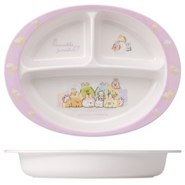 Skater M370-A Children's Melamine Lunch Plate, Plate, Plate, Sumikko Gurashi, Rabbit Oniwa, 25.4 fl oz (750 ml)