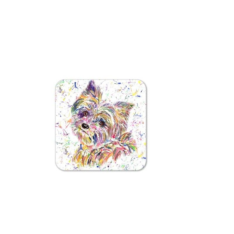 Coaster Yorkshire Terrier Yorkie Dog Pet animal Coasters Watercolour Art