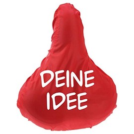 Shirtinstyle Premium Protective Cover Saddle Cover Saddle Protector with Your Desired Text Refined Bicycle Protection Cover Cover Red