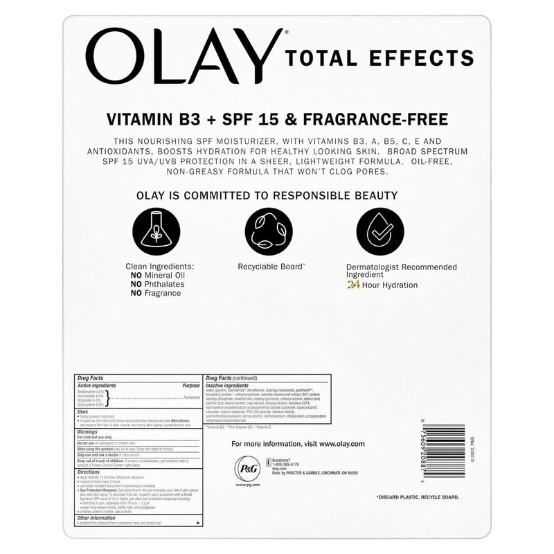 OLAY TOTAL EFFECTS 7 IN 1 MOISTURIZER WITH SUNSCREEN SPF