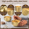 Roucerlin 4Pcs 13.5 Oz 304 Stainless Steel Small Gold Bowls,