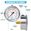 Hansfelds Pressure gauge 0-10 bar/psi 63mm dial liquid filled 1/4