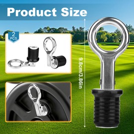 2 Pack Lawn Roller Drain Plugs, 1-1/4" Stainless Steel Yard Boating Boat Roller Replacement Plugs Compatible with Agri-Fab 45-0604 & 45-0610 for Easy Filling and Draining