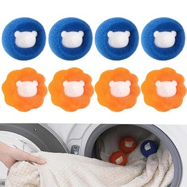 XUZOPIM 8 Pieces Pet Hair Remover Washing Machine Lint Balls Washing Machine Lint Catcher Washing Machine Reusable Hair Catcher Washing Machine Lint Ball for Dog Hair Cat Hair Remover Washing Machine