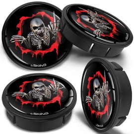 SkinoEu 4 x 60mm ABS Car Alloy Wheel Centre Universal Rims Hub Center Caps Auto Tuning Logo Emblem Silver Black CX 20