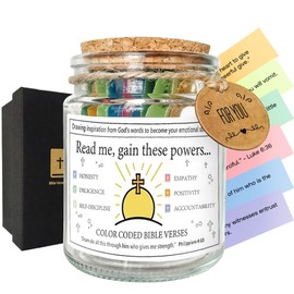 RUIBBO positive affirmations note Jar bible kit，Bible verses quotes in a jar，our hope jar message in a bottle，church gifts in bulk for christian gift basket，inspire me home decor， gifts for women/men