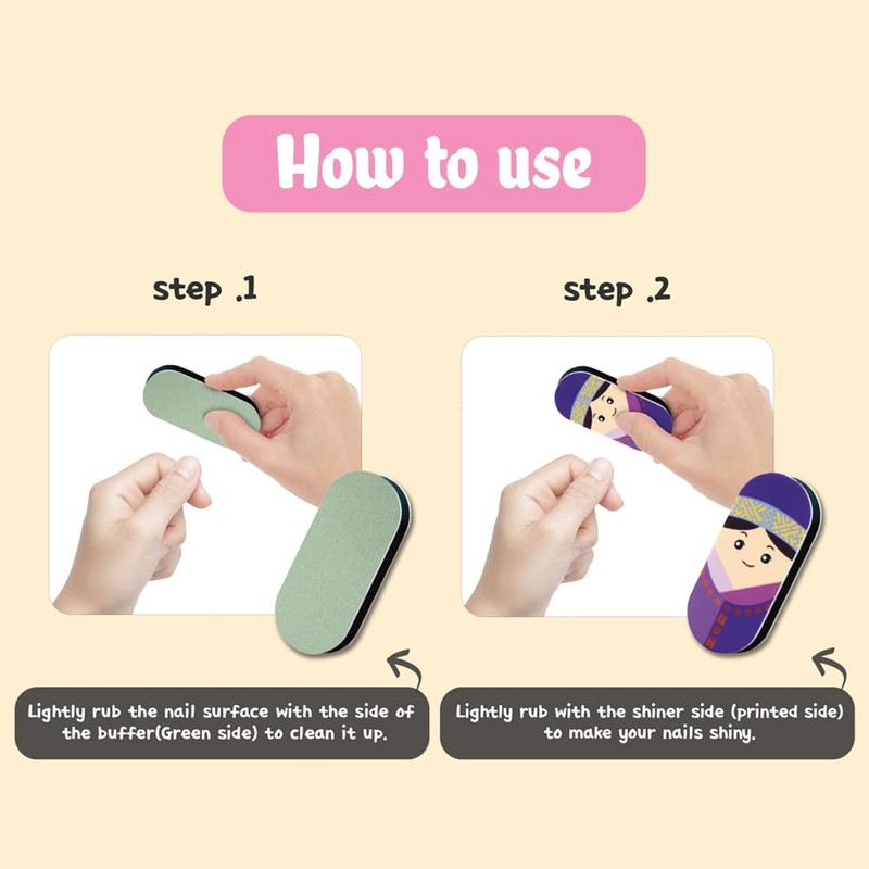 NAIL FRIENDS Nail Shiner Buffer Block, Nail Care Tool, Nail