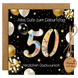 Money Gifts 50th Birthday Man Woman Funny Birthday Card 50 Man Gifts for 50th Birthday Man Woman for Party Wedding Anniversary