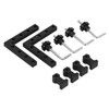 2pcs 90 Degree Positioning Squares L Shape Black Splicing Fixed