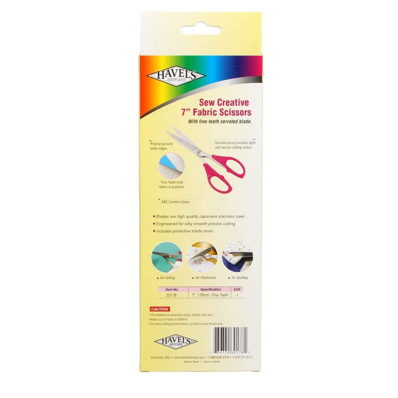 Sew Creative Fabric Scissors 7"-Serrated