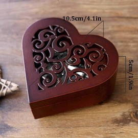 Mayaka786 Beautiful Wooden Heart Shaped Windup Music Box | Plays Iconic Kuch Kuch Hota Hai tune | Great Desi Gift |