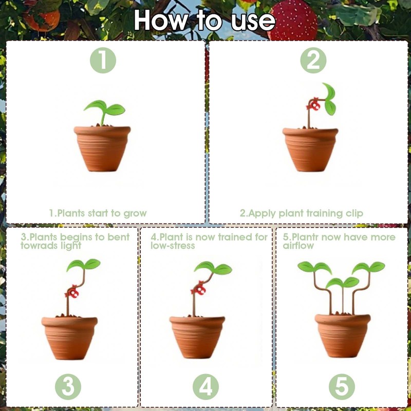 guduling Pack of 45 Plant Bender Clips, Low Stress Training