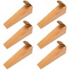 6pcs Door Stopper Wedge Polished Glossy Compact Wooden Firefighter Door