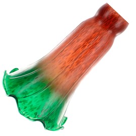 Lily Flower Glass Lampshade Replacement, 1 Pack,Tulip Style Table Floor Lamp Shade Replacement 4.1" x 4.1" x 6" (Blue)