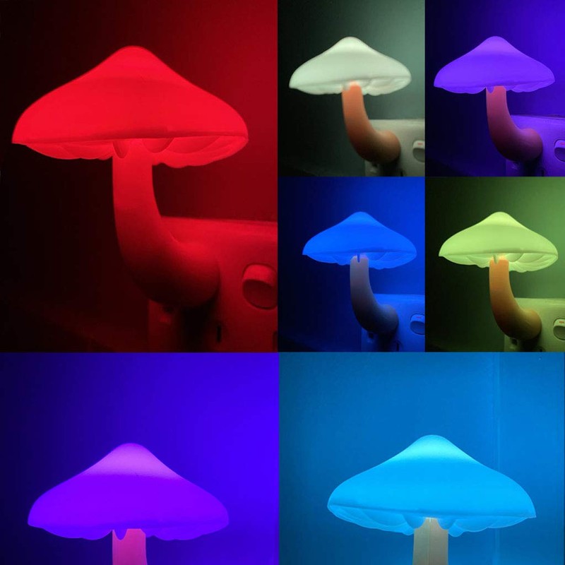 [ 2 Pack ] UTLK LED Mushroom Night Light Lamp