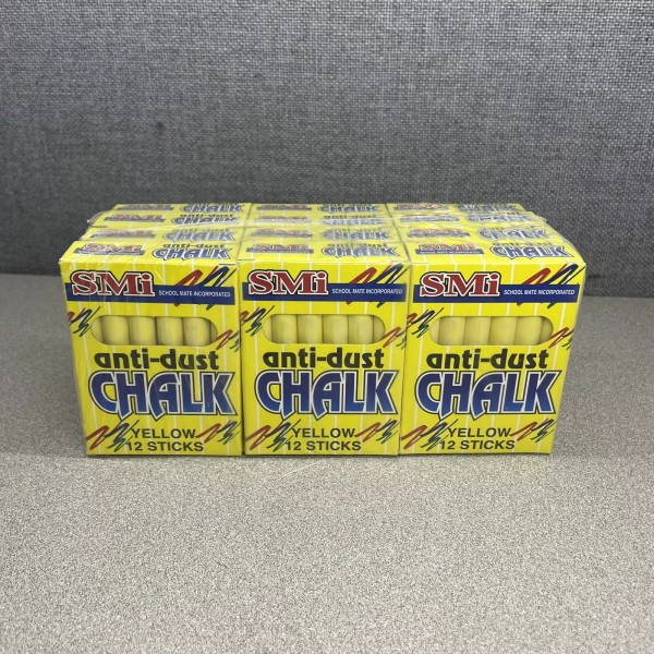 12 Boxes Vintage SMI Anti-dust Chalk 12 Sticks Per Box