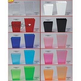 rackcrafts.com Jumbo Large Plastic Scalloped Gift Buckets Pop Corn Pails Party Favor (Hot Pink)