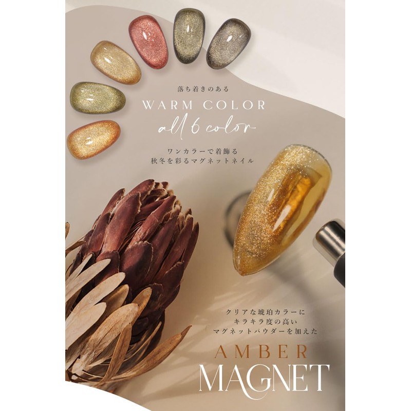 Amber Magnet Gel Nail Amber Warm Color Gel Magnetic Nail