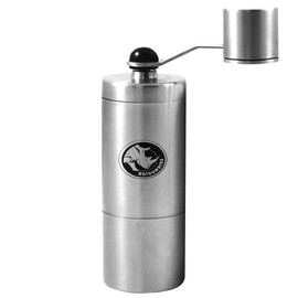 Rhinowares kleine Handmühle mit Adapter für Aeropress, 20 x 6 x 6 cm, Edelstahl