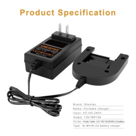 Shentec 1.2V-18v Porter Cable Ni-mh/ni-CD Charger Compatible With Port
