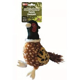 Animal Instincts Forest Friends Squeaky Plush Dog Toy Soft Comfort Puppy Toy Phileas Pheasant - Small