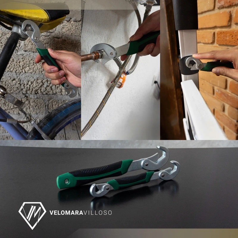 Llave Universal Ajustable Multiusos Doble 2 Pzas Profesional