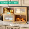 kiplant Large Bread Box for Kitchen Counter, Bamboo Bread Storage