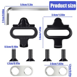 IKOPFLN 11 Pieces Road Mountain Bike Universal Cycling Shoes Locking Shoes Locking Shoe Pads and Non-Slip Pedals Bike Cleats Bicycle Shoe Plate Set Pedal Plates Bicycle Accessories, b