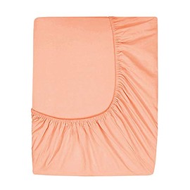 Comfy Basics Prime Deep Pocket Fitted Sheet - Brushed Velvety Microfiber - Breathable, Extra Soft and Comfortable - Winkle, Fade, Stain Resistant (Peach, King)
