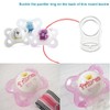 4Pcs Pacifier Adapter Rings Transparent Silicone Rings for Pacifier Clip