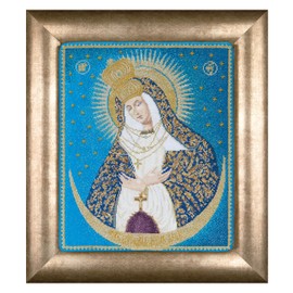 Thea Gouverneur Our Lady of The Gate On Aida Cross Stitch Kit-9.75 x 11.75-inch, 9.75"x11.75" 18 Count, 25x30cm