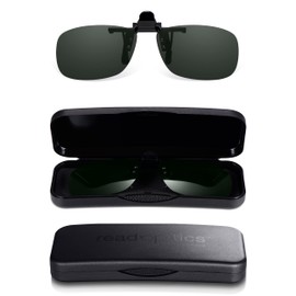 Read Optics Clip On Sunglasses Blue Light Glasses Drivers Glasses Fits Most Sizes, Green