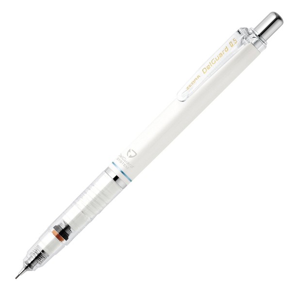 Zebra DelGuard 0.5mm Lead Mechanical Pencil, White Body (P-MA85-W)