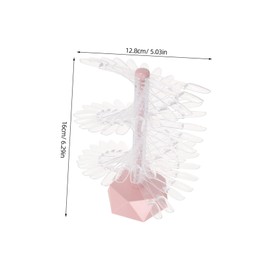 WOONEKY Nail Art Color Display Stand Colors Spiral Rack for Salon Practice Hexagonal Base with Pink Bottom Easy Viewing for Nail Technicians and Clients