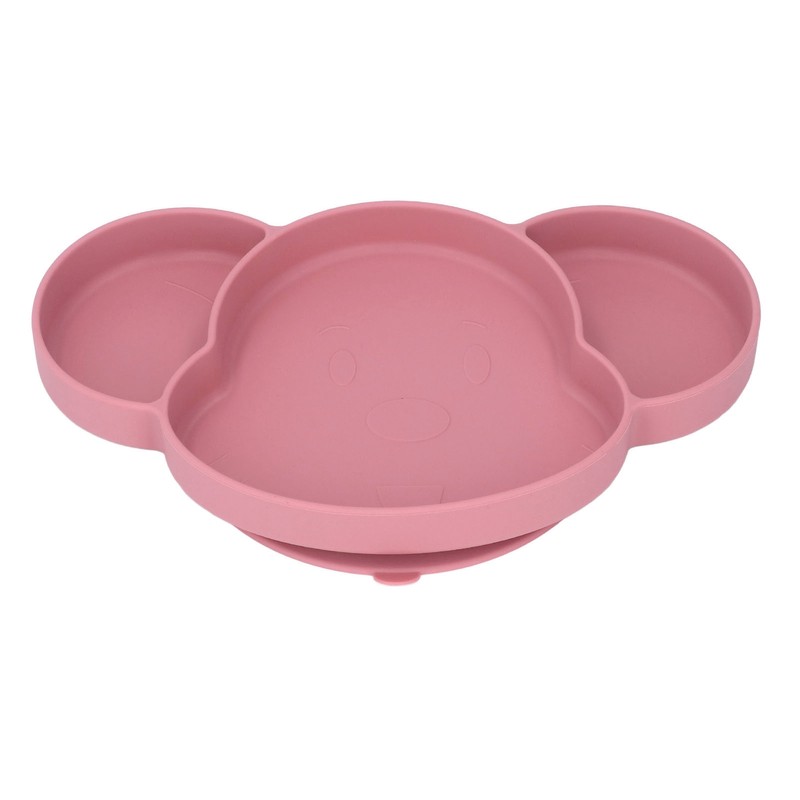 Baby Suction Plate Silicone Thick Edge Skid Resistance Cute Bear